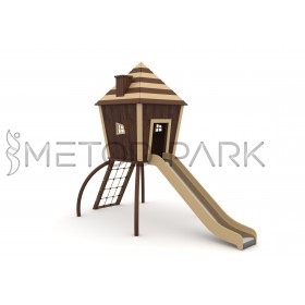 78 A House Themed Wooden Playground