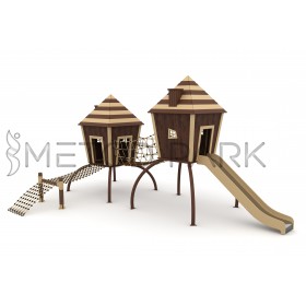 79 A  House Themed Wooden Playground