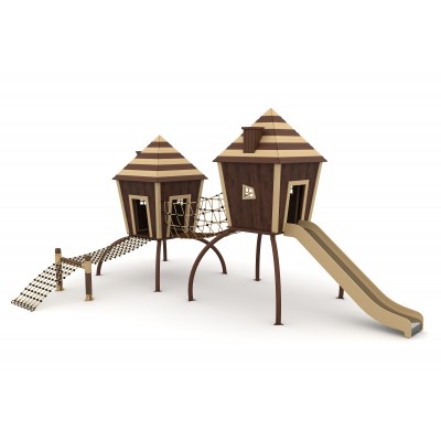 79 A  House Themed Wooden Playground