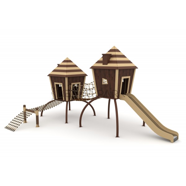 79 A  House Themed Wooden Playground