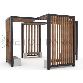 05 PB Wooden Metal Pergola