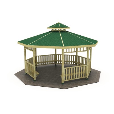 06 K Wooden Octagonal Gazebo