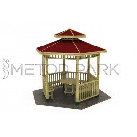 08 K Wooden Hexagonal Gazebo