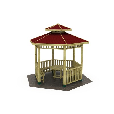 08 K Wooden Hexagonal Gazebo