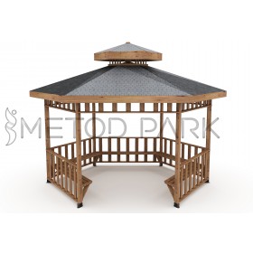 13 K Metal Hexagonal Gazebo