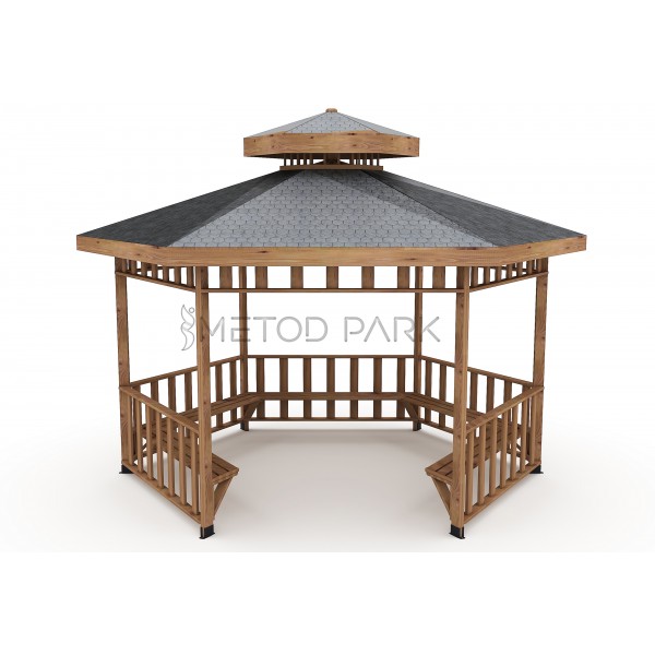 13 K Metal Hexagonal Gazebo