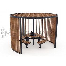 13 PB Wooden Metal Pergola