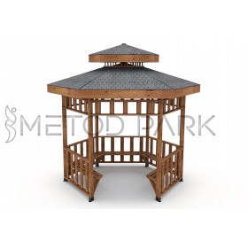 14 K Metal Hexagonal Gazebo