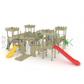 35 A Castle Themed Wooden Playgorund