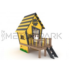 43 A House Themed Wooden Playground