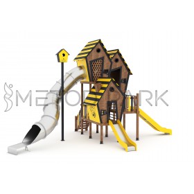 73 A House Themed Wooden Playground