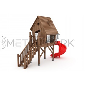 91 A House Themed Wooden Playground