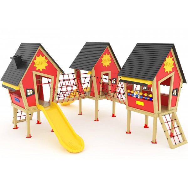 94 A House Themed Wooden Playground