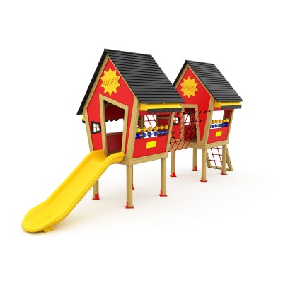 95 A House Themed Wooden Playground